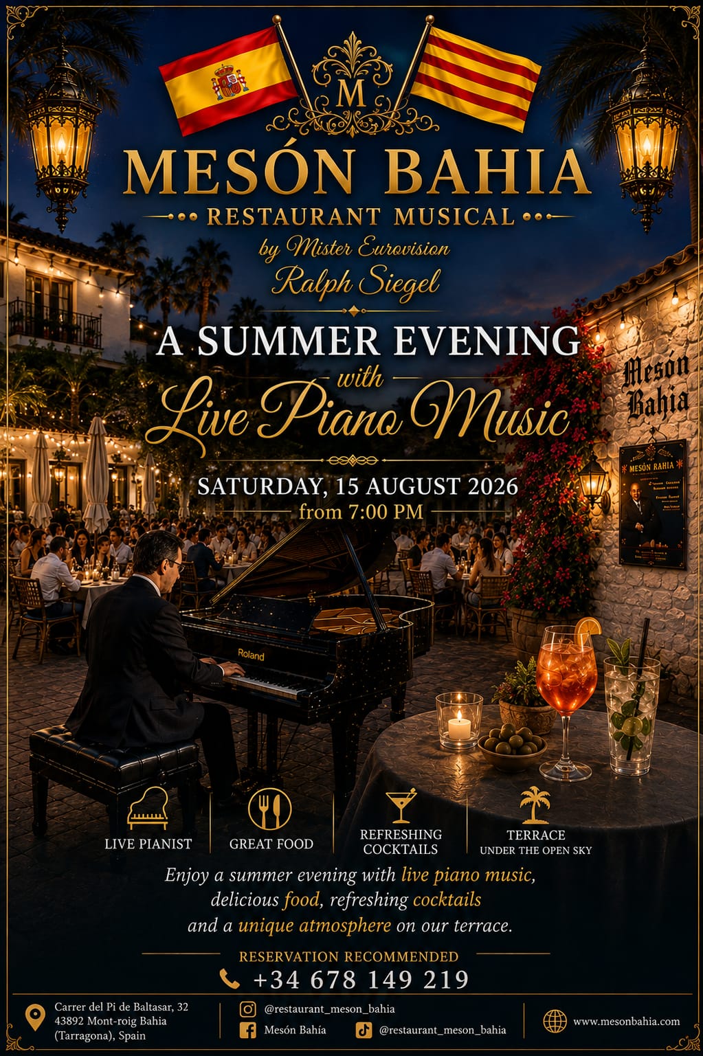 A Summer Evening with Live Piano Music - 15. August 2026